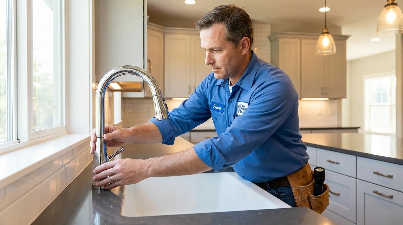 Kitchen faucet installation by Johns Plumbing LLC in Shelter Island