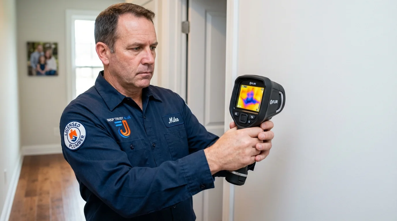 Thermal imaging leak detection by Johns Plumbing LLC in Shelter Island